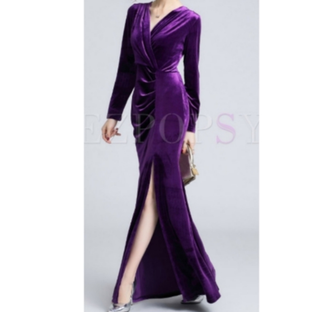 NWT Ezpopsy Migeer Winter Elegant Dress VNeck